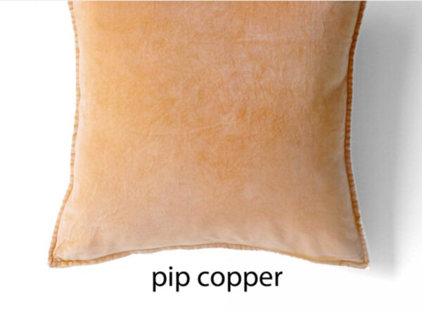 Coussin Pip en velours stonewashed Cooper