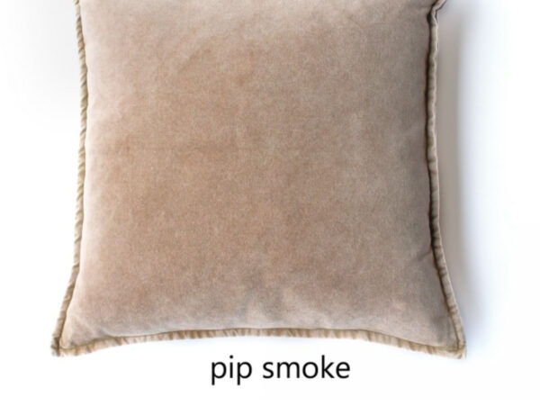 Coussin Pip en velours stonewashed Smoke