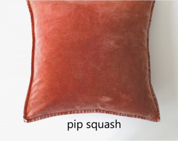 Coussin Pip en velours stonewashed Squash