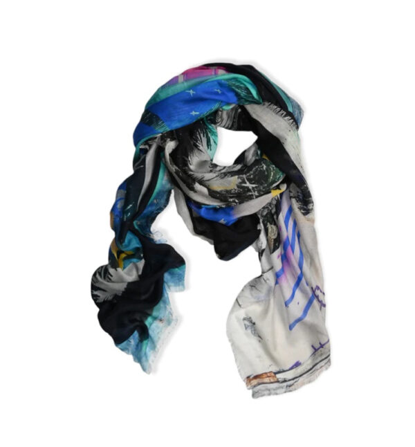 Foulard, étole en Soie Night in colors  #I.Gougenheim designs – Image 3