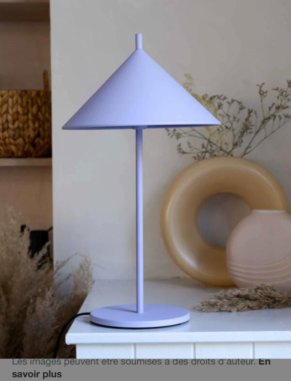 Lampe à poser en métal Lilas mat #Hkliving – Image 6