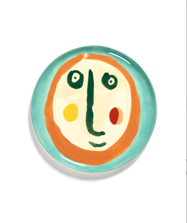 Plat de service faience Visage turquoise by Ottolenghi #Serax