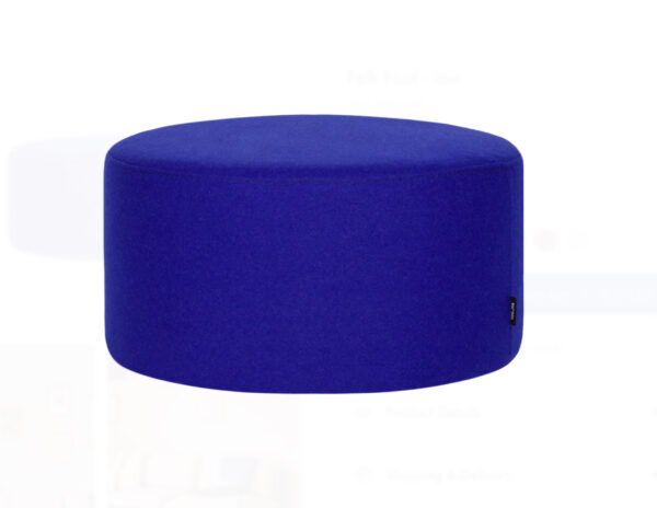 POUF bas Folk  bleu électrique #Noo – Image 4