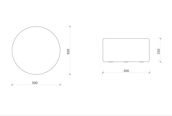 POUF bas Folk  bleu électrique #Noo – Image 2